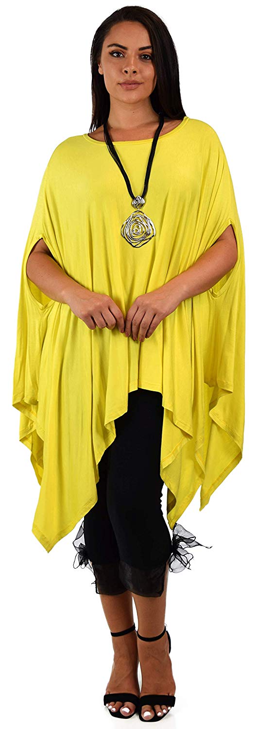 Dare2bStylish Women Versatile Loose Fit Dolman Poncho Tunic Dress Top Cover Up