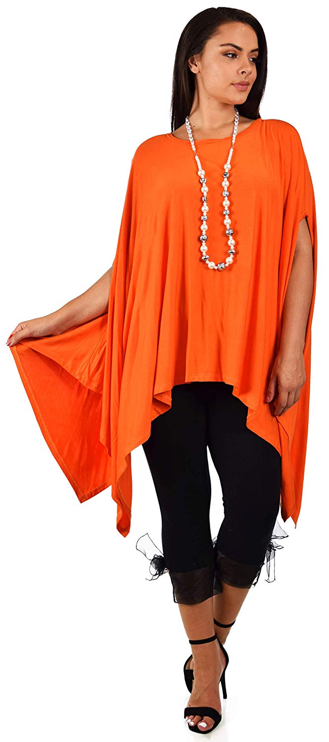 Dare2bStylish Women Versatile Loose Fit Dolman Poncho Tunic Dress Top Cover Up