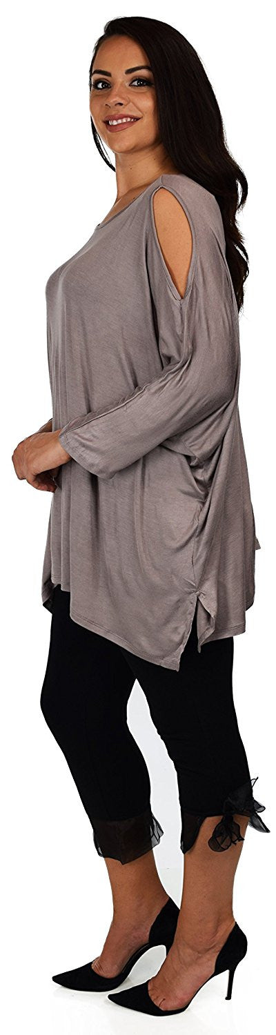 Versatile Tunic Cold shoulder Tunic, Summer Tunic,Plus size Clothing, Lagenlook Top, Plus size Top, Comfortable and Trendy Fits up to 5xl