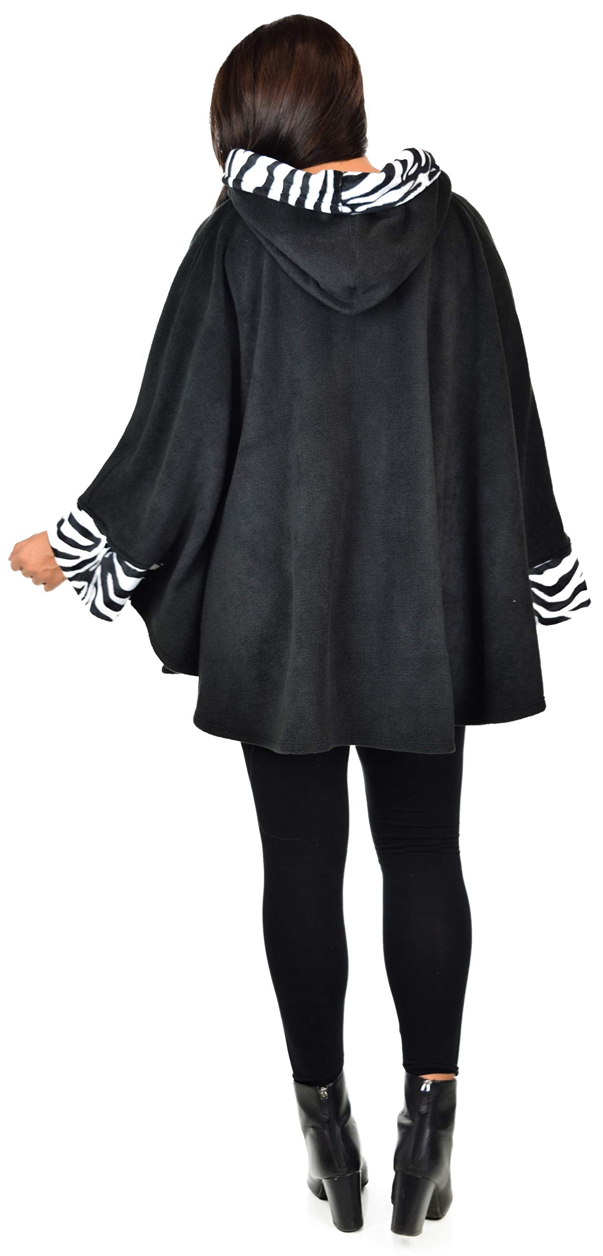 Dare2bStylish Women Poncho Style Hoodie Sweater Fleece Cover Up for Cold Weather