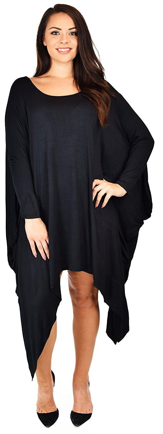 Plus Size Asymmetrical Comfortable Long Tunic Dress
