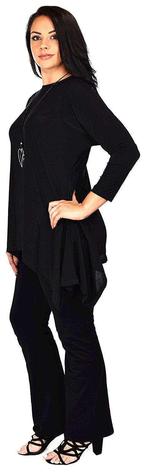 Summer Asymmetrical Fishtail Swing Tunic Shirt Top