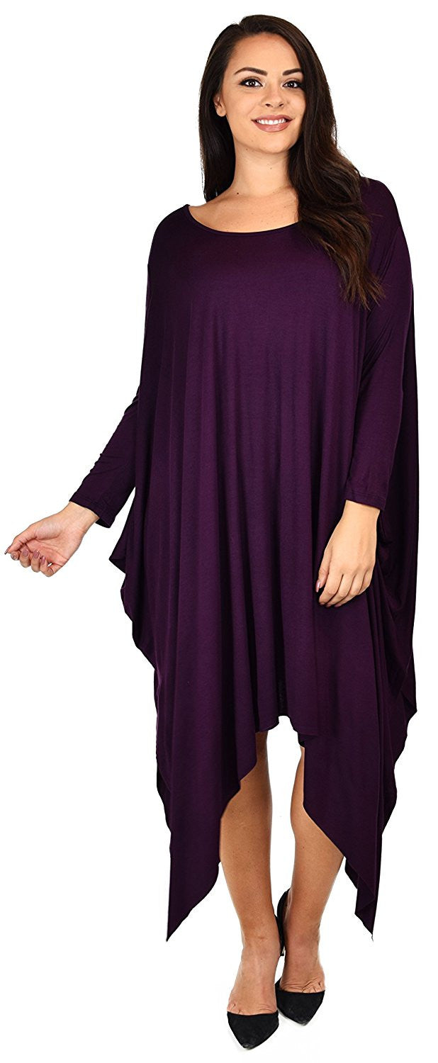 Plus Size Tunic Dress, Asymmetrical Tunic Dress, Comfortable Long Tunic Dress