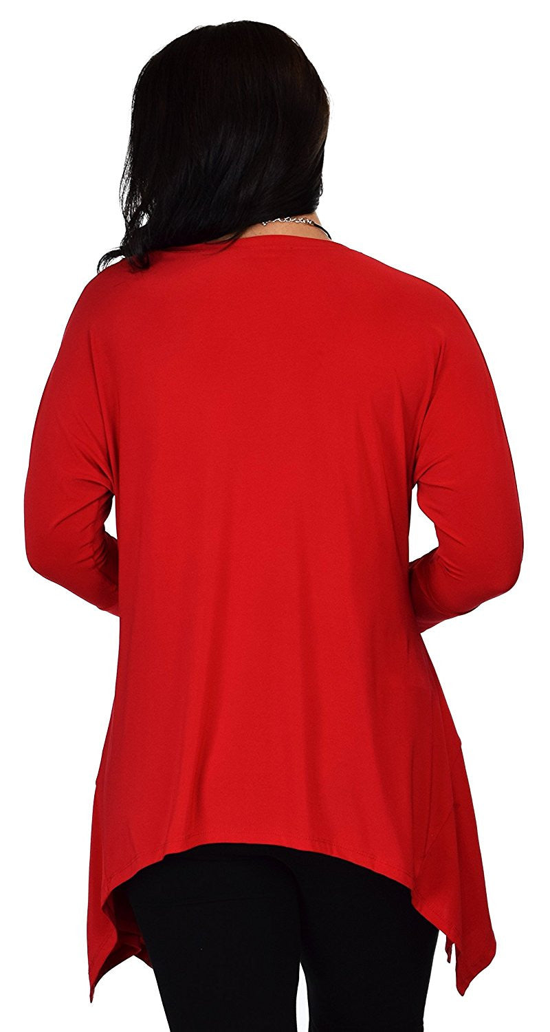 Summer Asymmetrical Fishtail Swing Tunic Shirt Top
