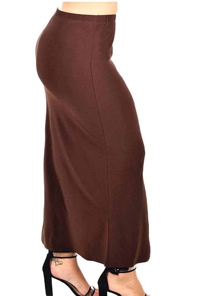 Dare2BStylish Women's Stretchy Office Maxi Pencil Skirt | Reg & Plus Sizes | Made in US