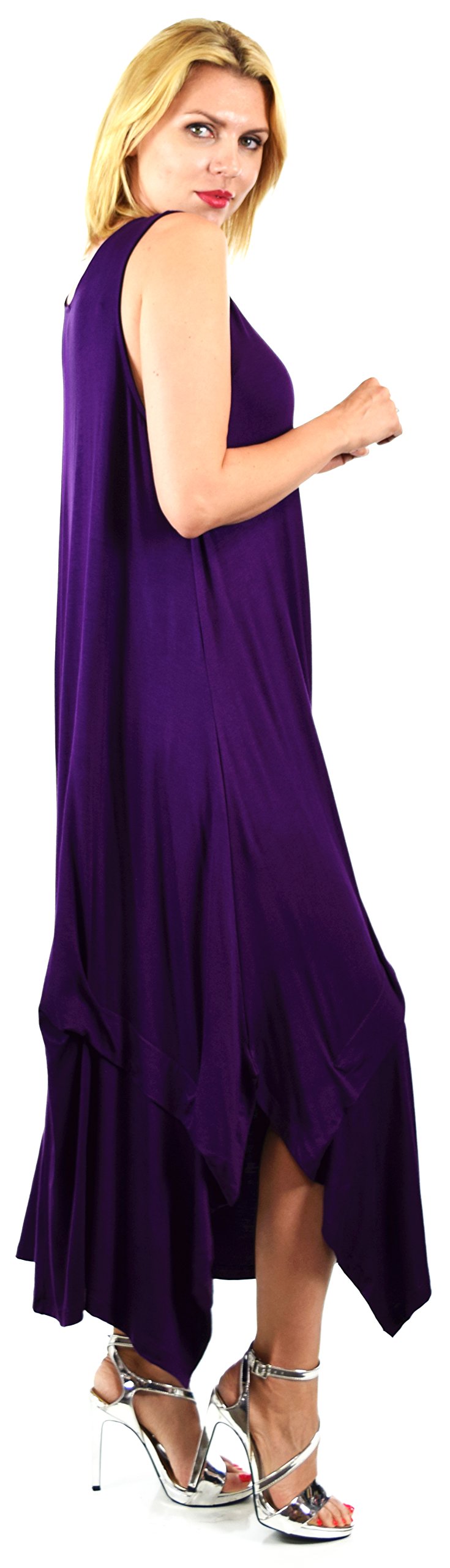 Sleeveless Loose Fitting Maxi Summer Dress in Plus Sizes