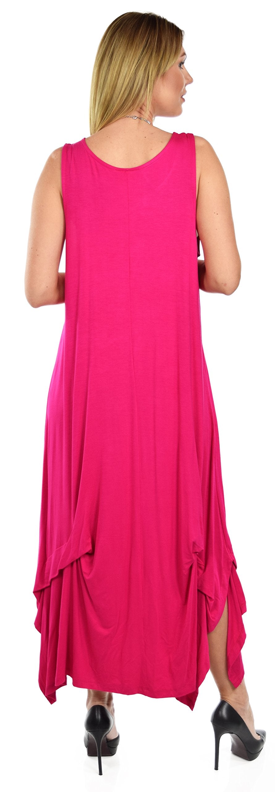 Sleeveless Loose Fitting Maxi Summer Dress in Plus Sizes