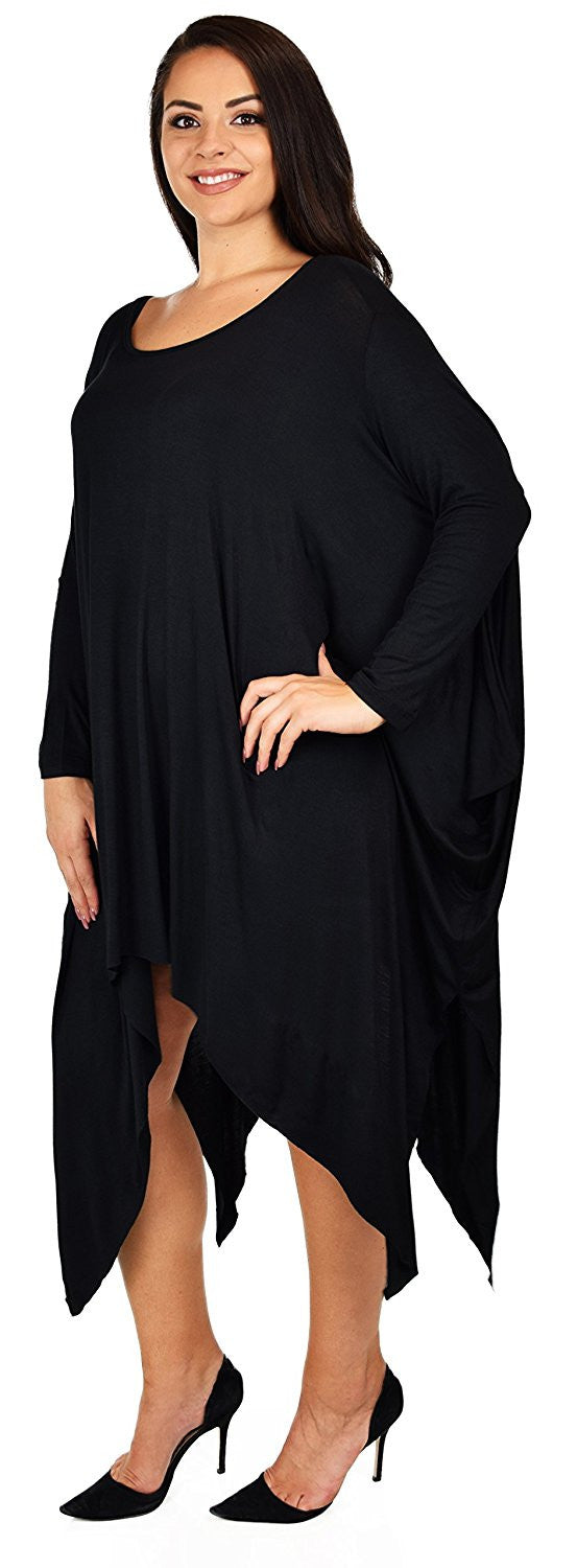 Plus Size Tunic Dress, Asymmetrical Tunic Dress, Comfortable Long Tunic Dress