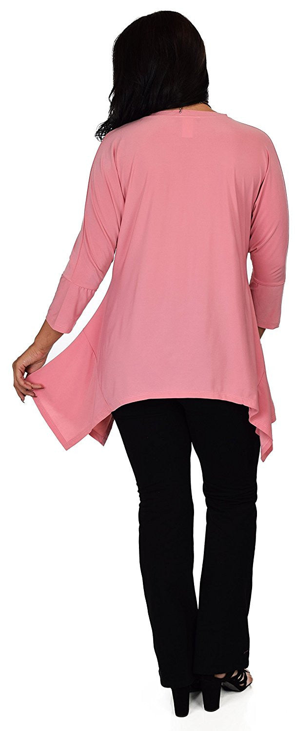Summer Asymmetrical Fishtail Swing Tunic Shirt Top