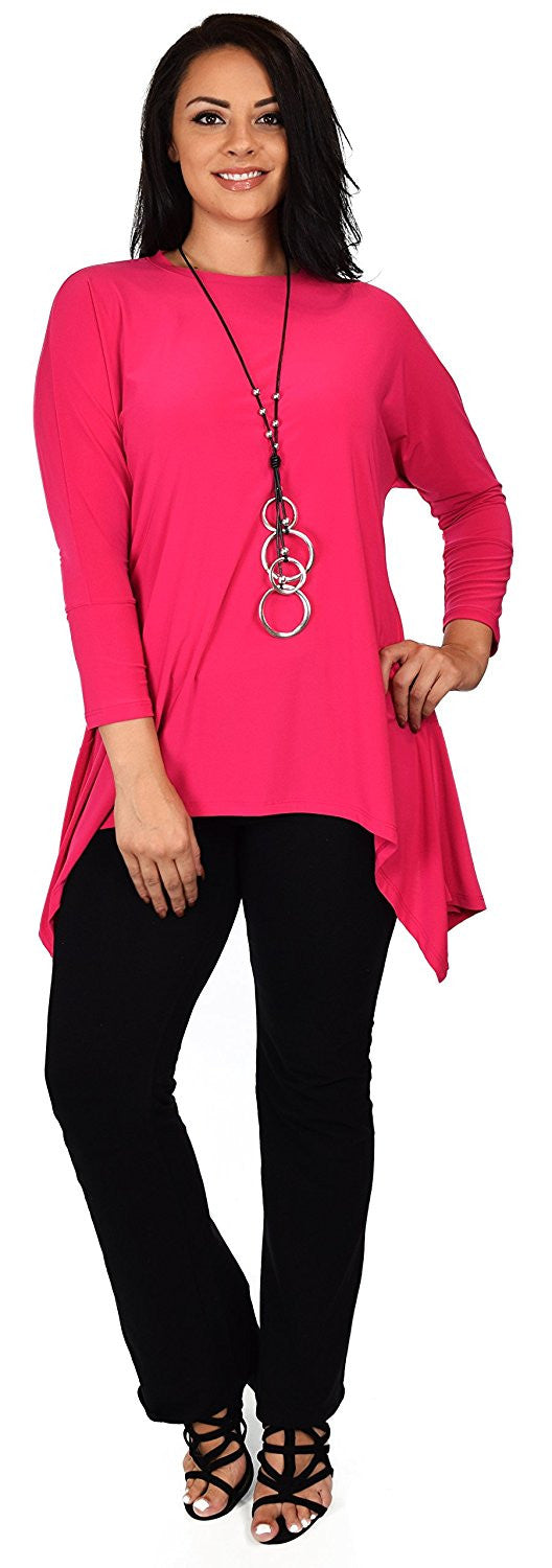 Summer Asymmetrical Fishtail Swing Tunic Shirt Top