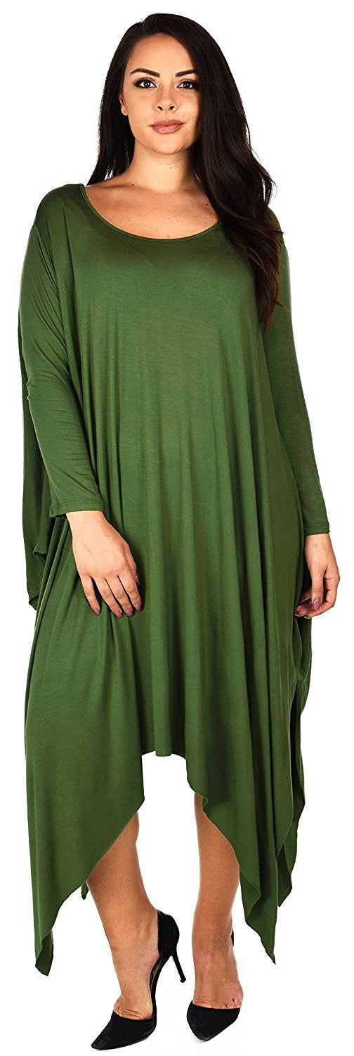 Plus Size Tunic Dress, Asymmetrical Tunic Dress, Comfortable Long Tunic Dress