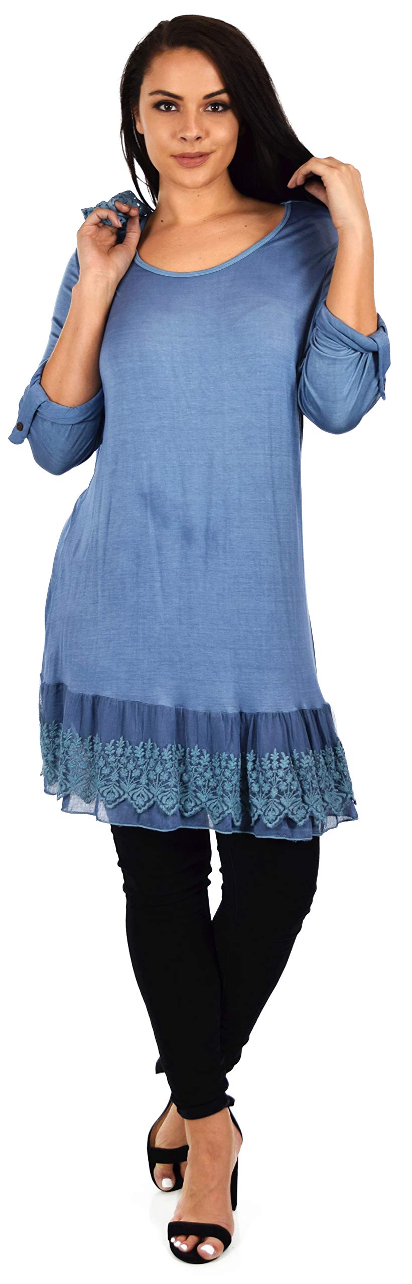 Dare2bStylish Lace Top, Women Lace tunic, Plus Size Lace Tunic, Plys size lace Blouse 2pc tunic set, Top + Vest Set