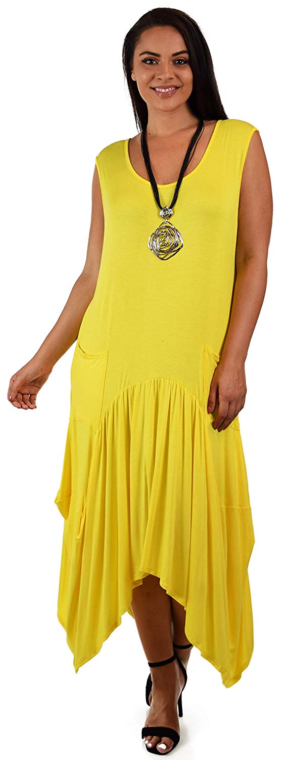 Dare2BStylish Plus Size High Low Sleeveless Loose Fitting Maxi Dress