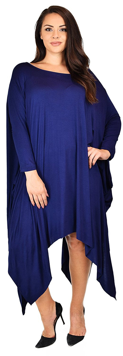 Plus Size Tunic Dress, Asymmetrical Tunic Dress, Comfortable Long Tunic Dress