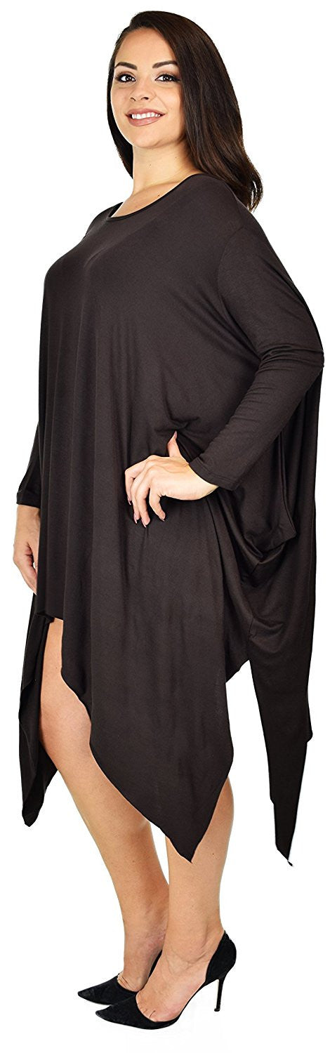 Plus Size Tunic Dress, Asymmetrical Tunic Dress, Comfortable Long Tunic Dress