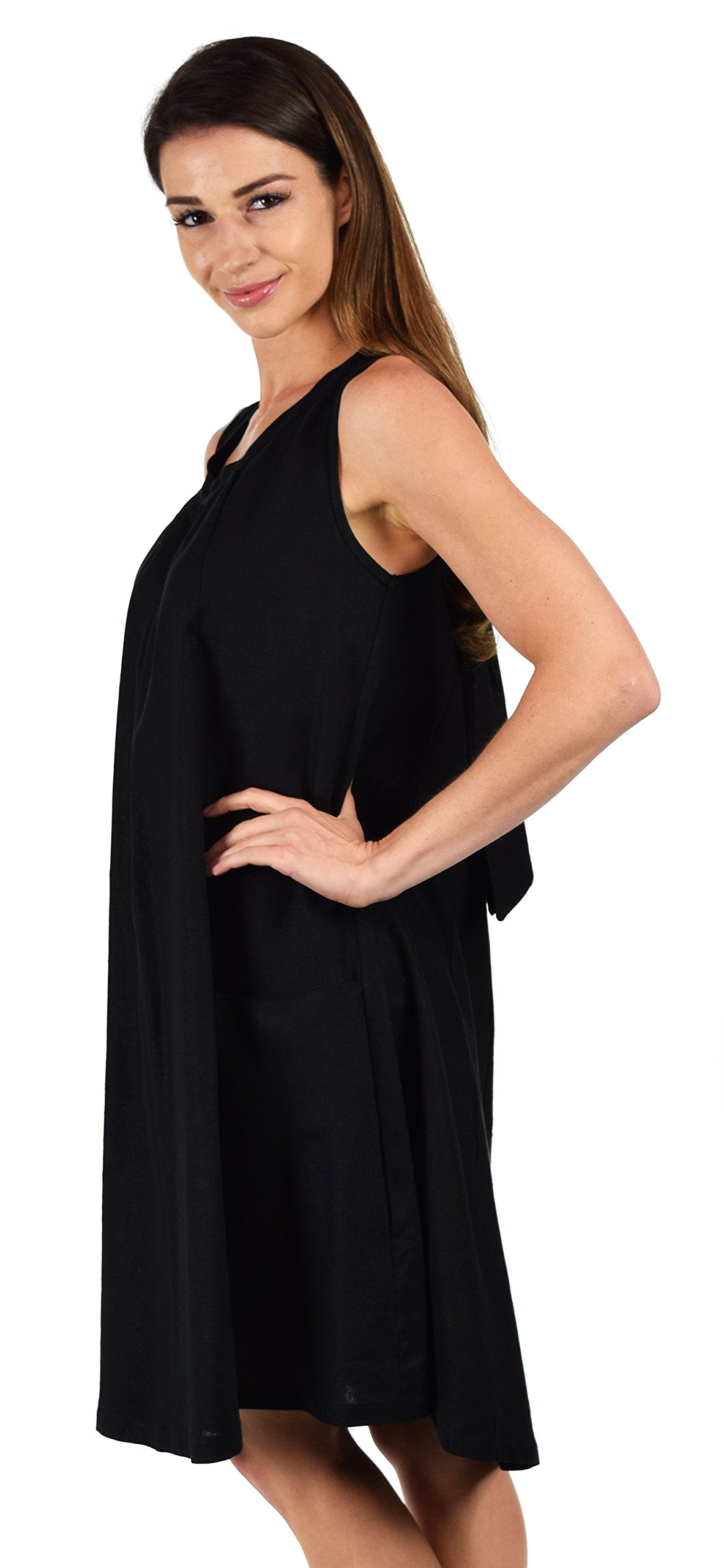 Made In USA, Sleeveless Linen Dress, Linen Midi Dress, Peek-a-boo Linen Dress, Summer Linen Dress w/Bow Tie Back Plus Sizes