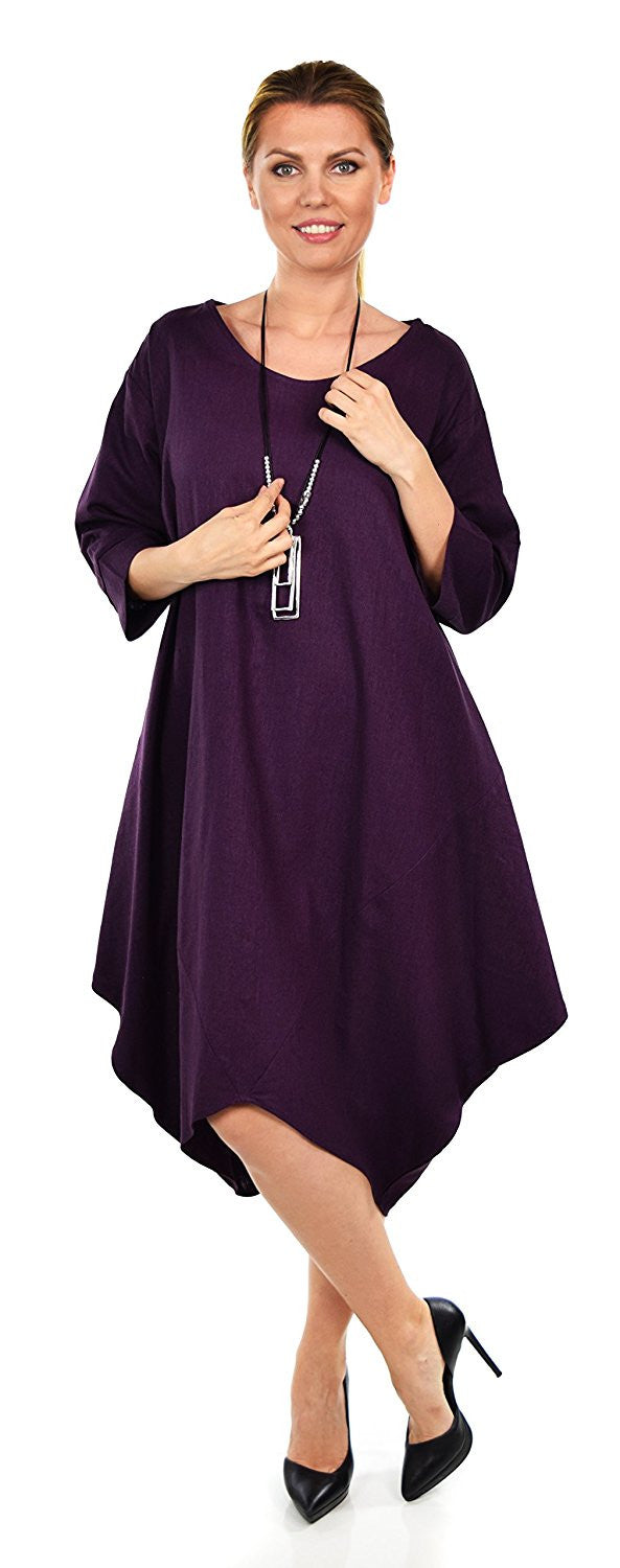 Linen Designer Quirky Lagenlook Dress