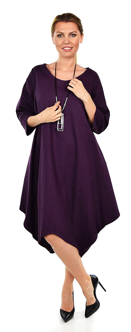 Linen Designer Quirky Lagenlook Dress