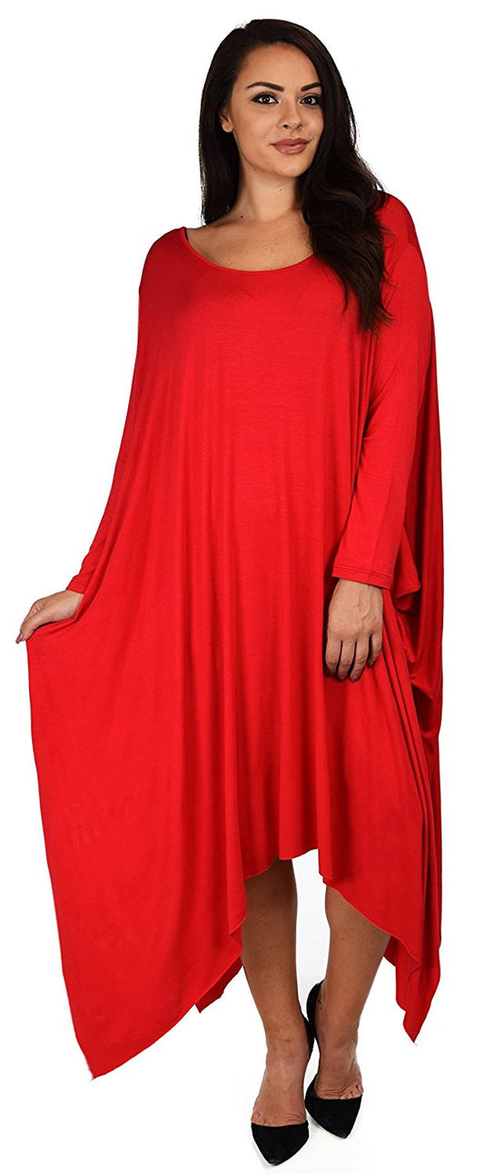 Plus Size Tunic Dress, Asymmetrical Tunic Dress, Comfortable Long Tunic Dress