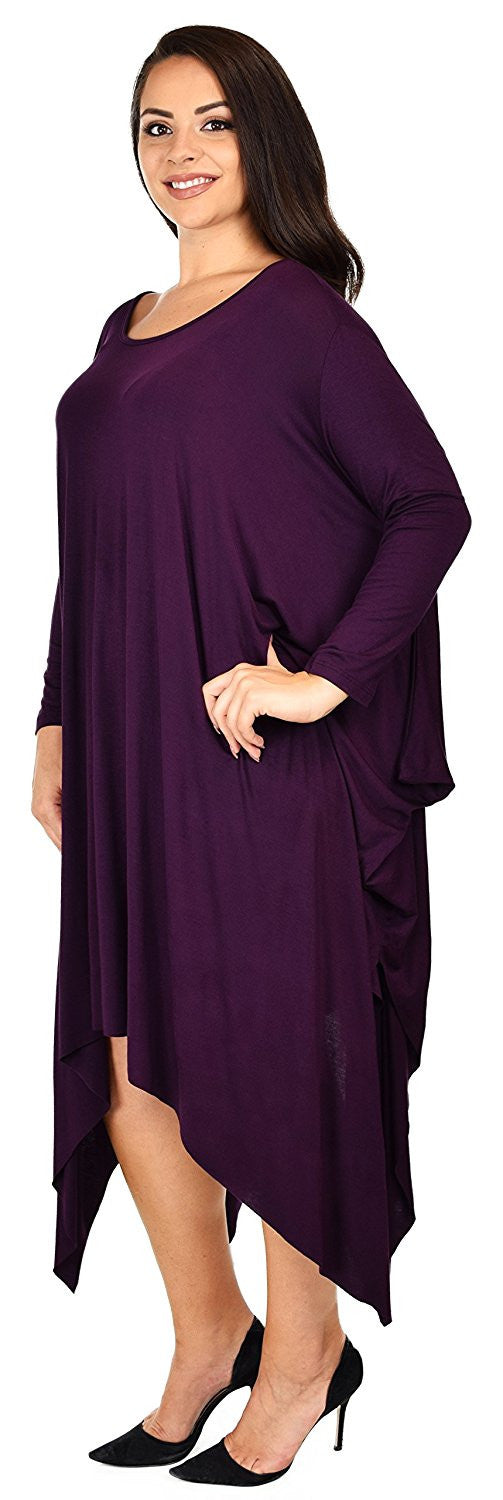 Plus Size Tunic Dress, Asymmetrical Tunic Dress, Comfortable Long Tunic Dress