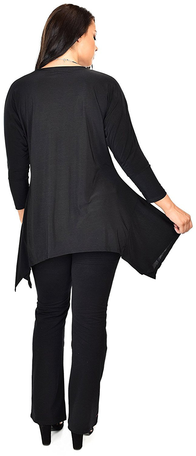 Summer Asymmetrical Fishtail Swing Tunic Shirt Top