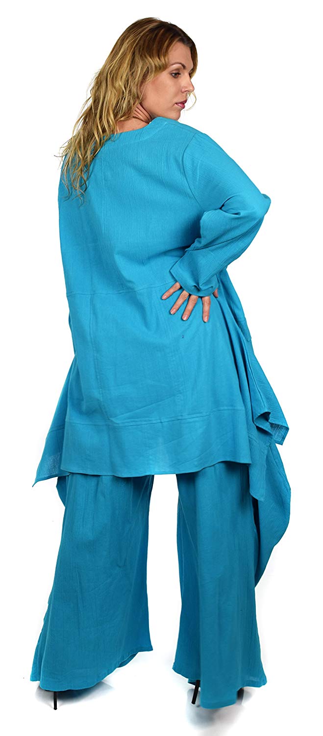 Dare2bStylish Pant set, Women 2 Piece pant set, lagenlook pant set, Cotton Gauze Pants Set,  Summer Outfit Regular and Plus Size