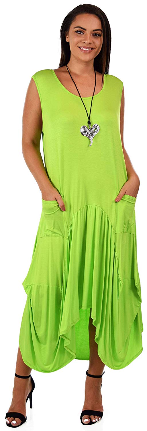 Dare2BStylish Plus Size High Low Sleeveless Loose Fitting Maxi Dress