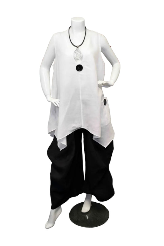 Linen Blouse, Linen Tunic, Plus Size Tunic, Asymetrical Tunic, Lagenlook Tunic, Plus size tunic top M TO 3XL