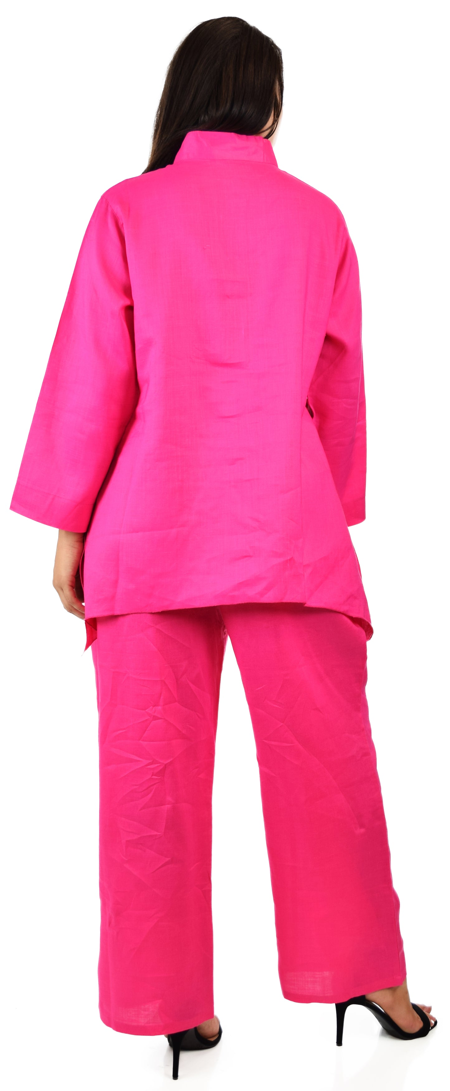 Women's Comfy 2 Piece Linen Summer Pants and Top Set, Linen Cooling Summer Outfit, Cooling Travel Set for Warm Weather, Reg and Plus Sizes
