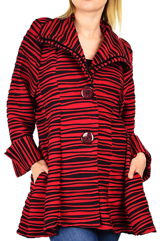 Dare2BStylish Women Jacket, Plus Size Jacket Double Collar Jacket, Textured Blazer , Artsy Coat Jacket
