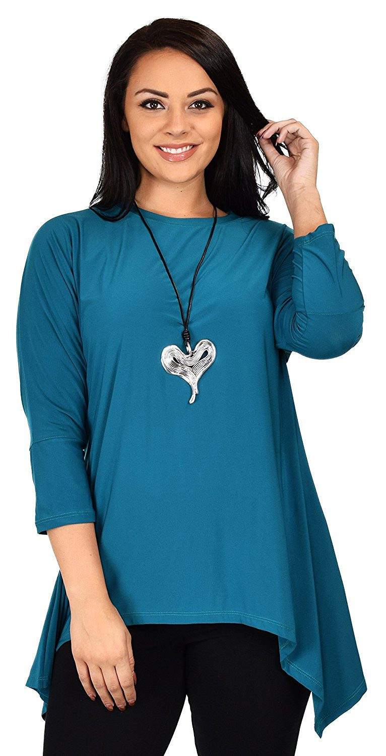 Summer Asymmetrical Fishtail Swing Tunic Shirt Top