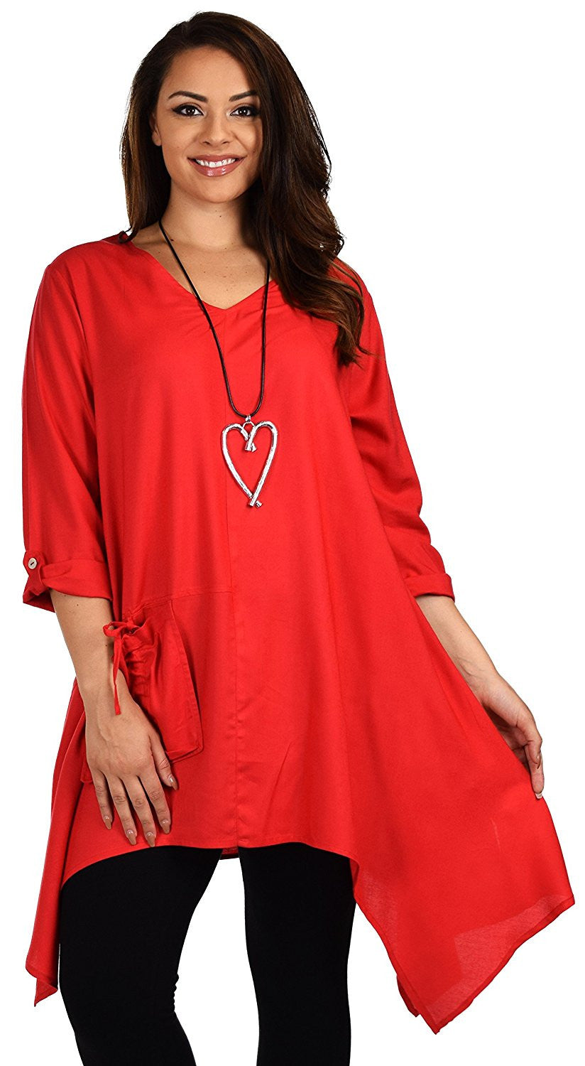 Plus Size Asymmetrical Fishtail Swing Dress Tunic Top