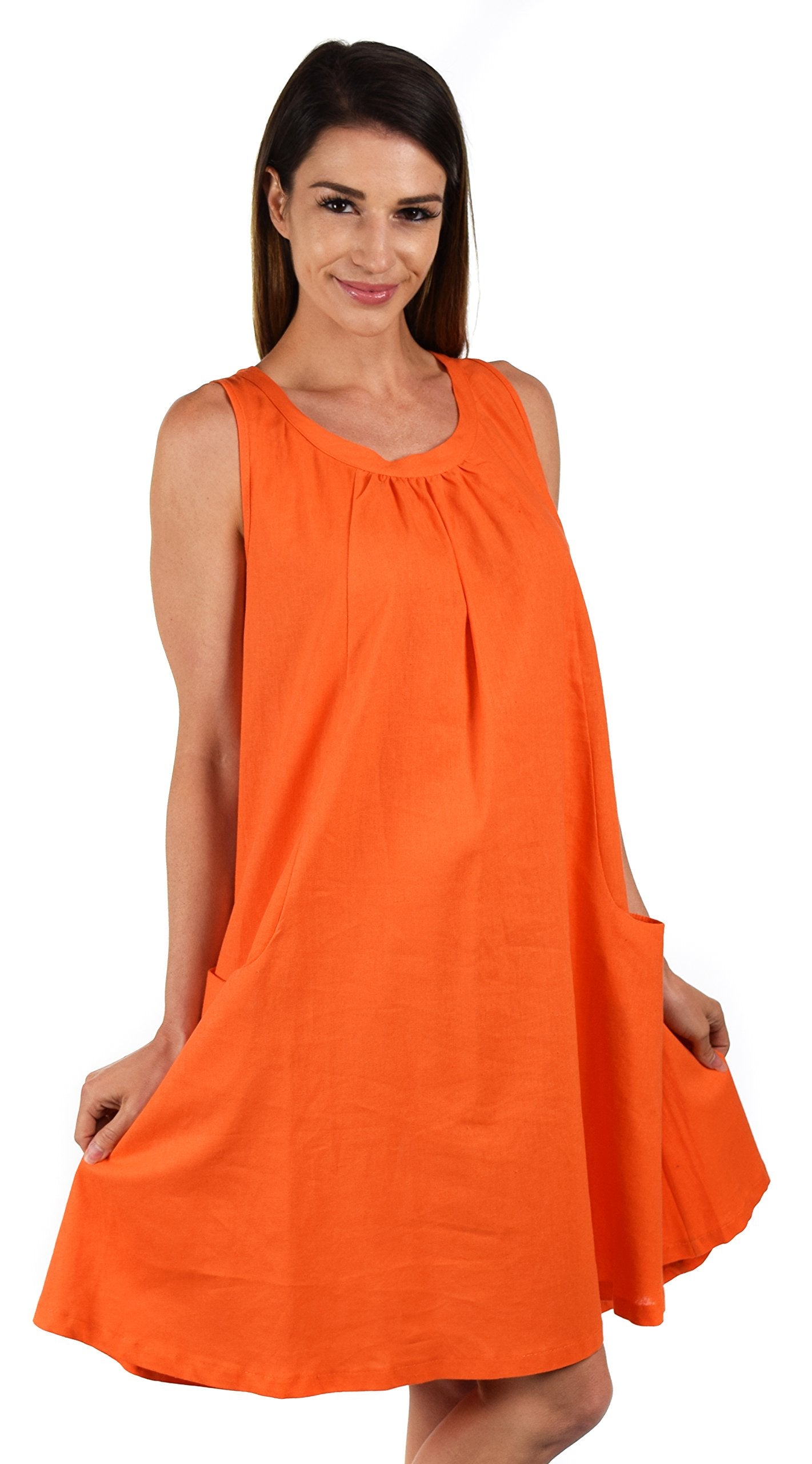 Made In USA, Sleeveless Linen Dress, Linen Midi Dress, Peek-a-boo Linen Dress, Summer Linen Dress w/Bow Tie Back Plus Sizes