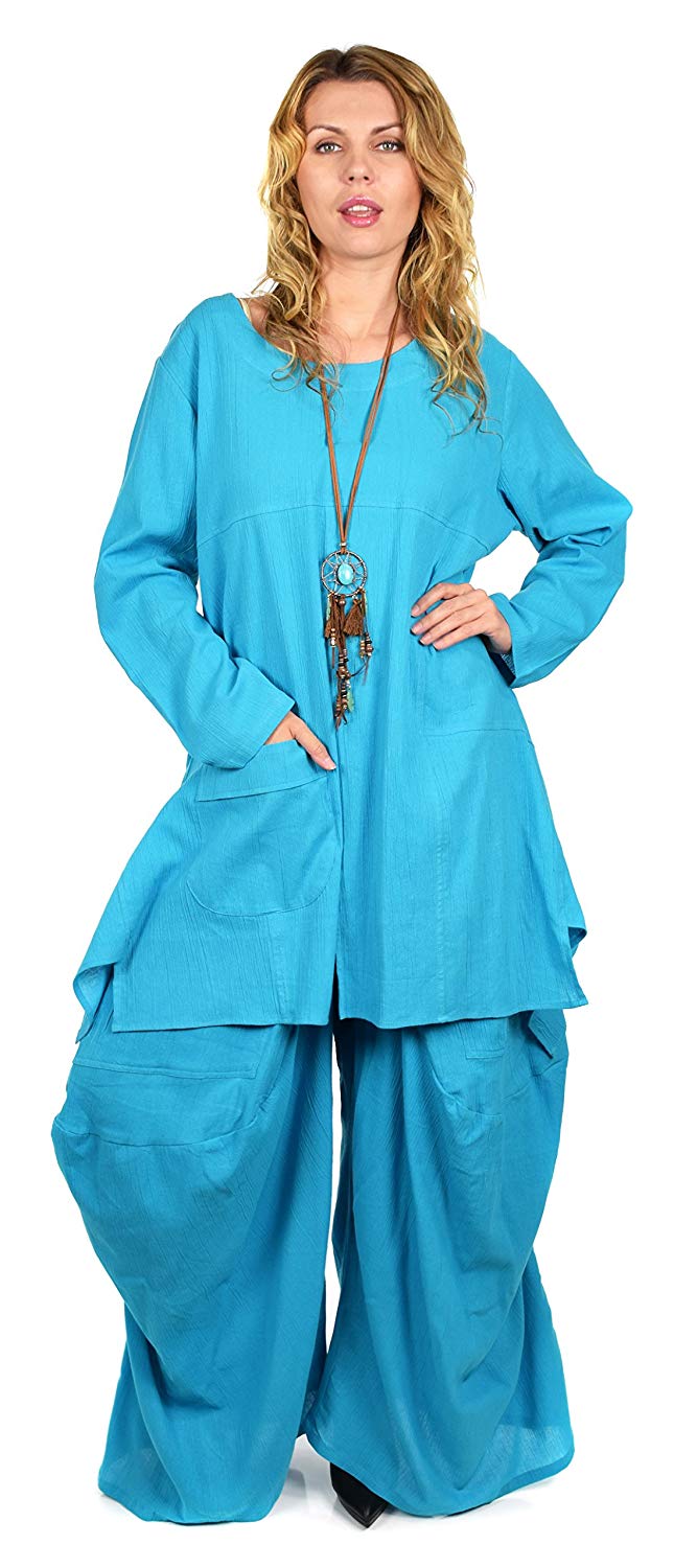 Dare2bStylish Pant set, Women 2 Piece pant set, lagenlook pant set, Cotton Gauze Pants Set,  Summer Outfit Regular and Plus Size