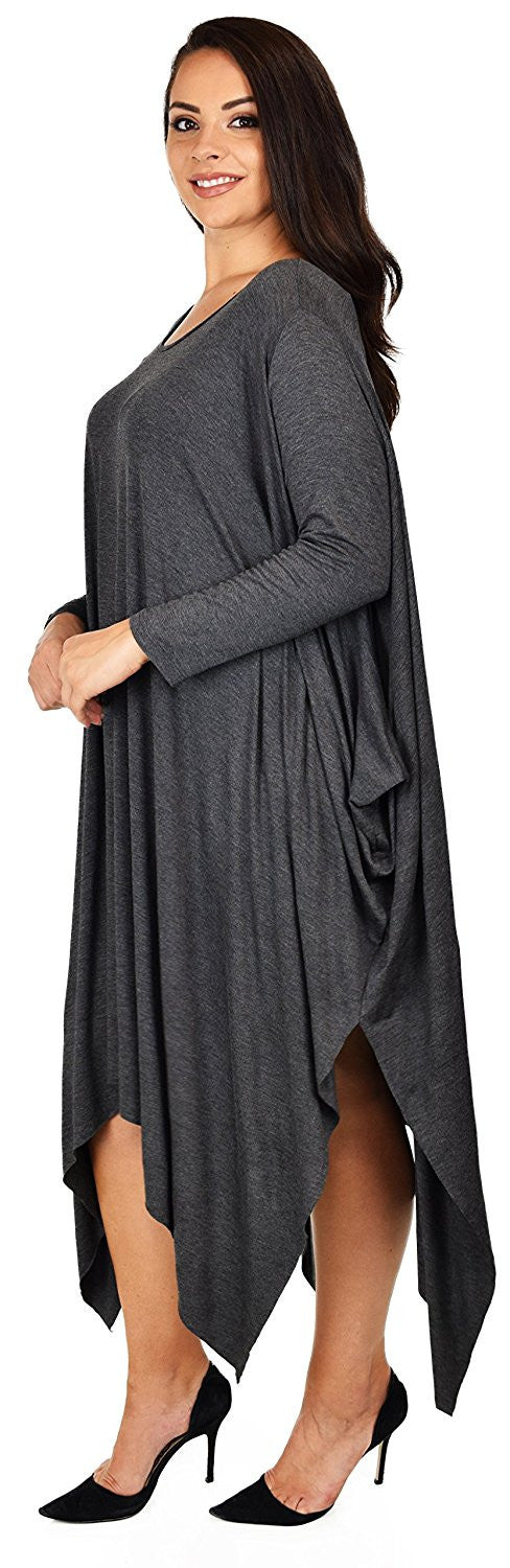 Plus Size Tunic Dress, Asymmetrical Tunic Dress, Comfortable Long Tunic Dress