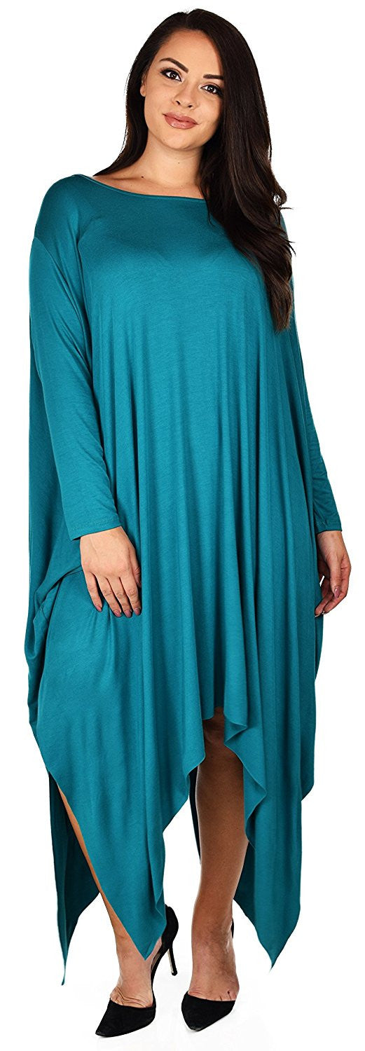 Plus Size Tunic Dress, Asymmetrical Tunic Dress, Comfortable Long Tunic Dress