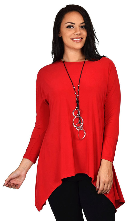 Summer Asymmetrical Fishtail Swing Tunic Shirt Top