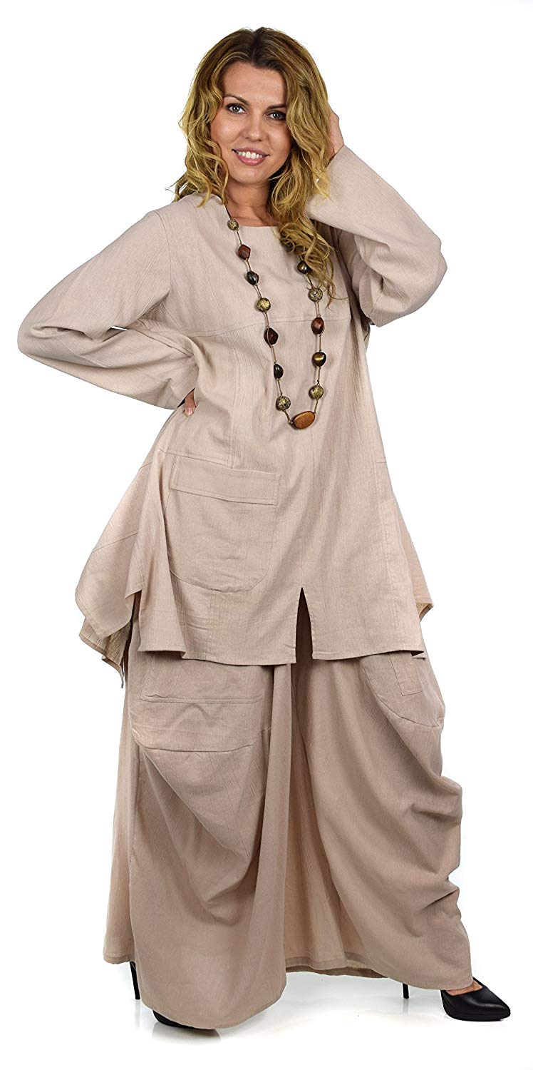 Dare2bStylish Pant set, Women 2 Piece pant set, lagenlook pant set, Cotton Gauze Pants Set,  Summer Outfit Regular and Plus Size