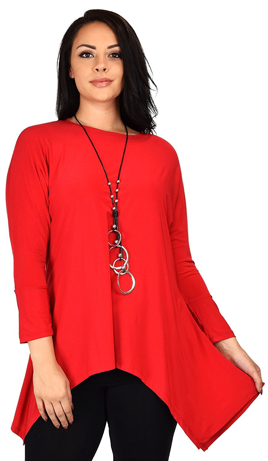 Summer Asymmetrical Fishtail Swing Tunic Shirt Top