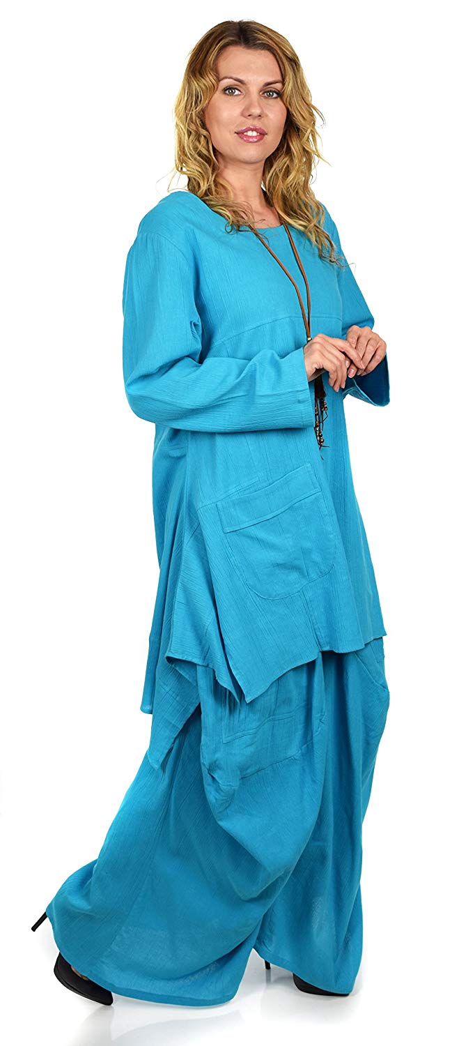 Dare2bStylish Pant set, Women 2 Piece pant set, lagenlook pant set, Cotton Gauze Pants Set,  Summer Outfit Regular and Plus Size