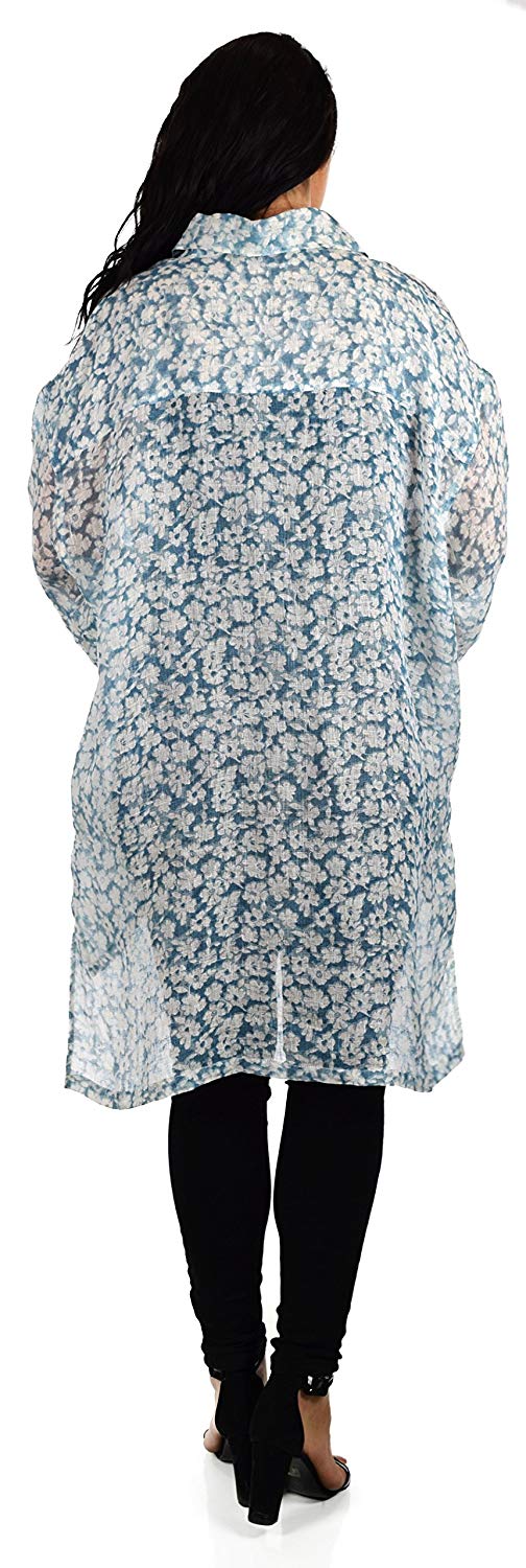 Zopali Plus Size Linen Gauze Top, Boxy linen tunic, Relaxed Fit tunic. Linen Breathable Full sleeve High Low Dressy Shirt Top