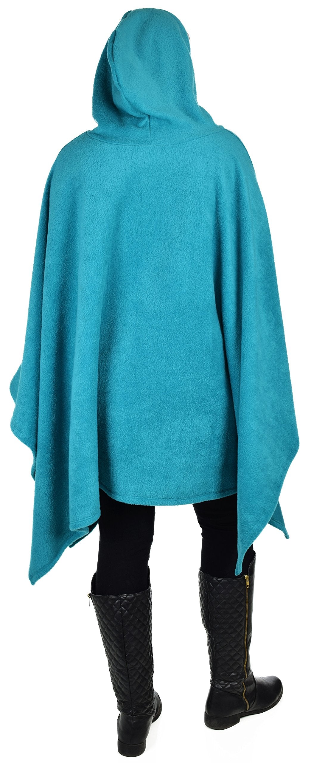 Dare2bStylish Women Poncho Style Hoodie Sweater Fleece Cover Up for Cold Weather