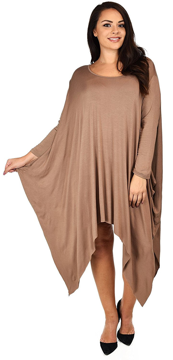 Plus Size Tunic Dress, Asymmetrical Tunic Dress, Comfortable Long Tunic Dress