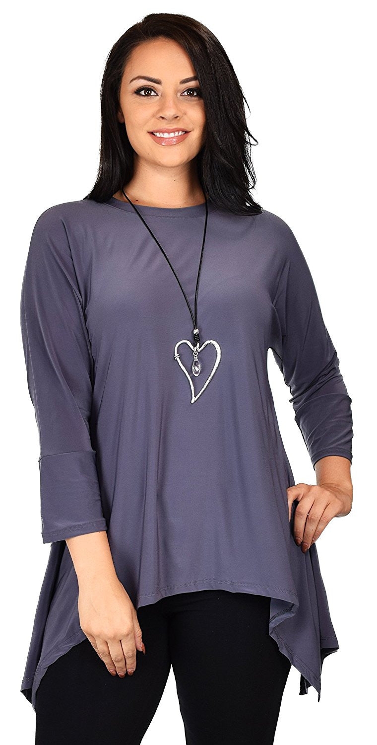 Summer Asymmetrical Fishtail Swing Tunic Shirt Top