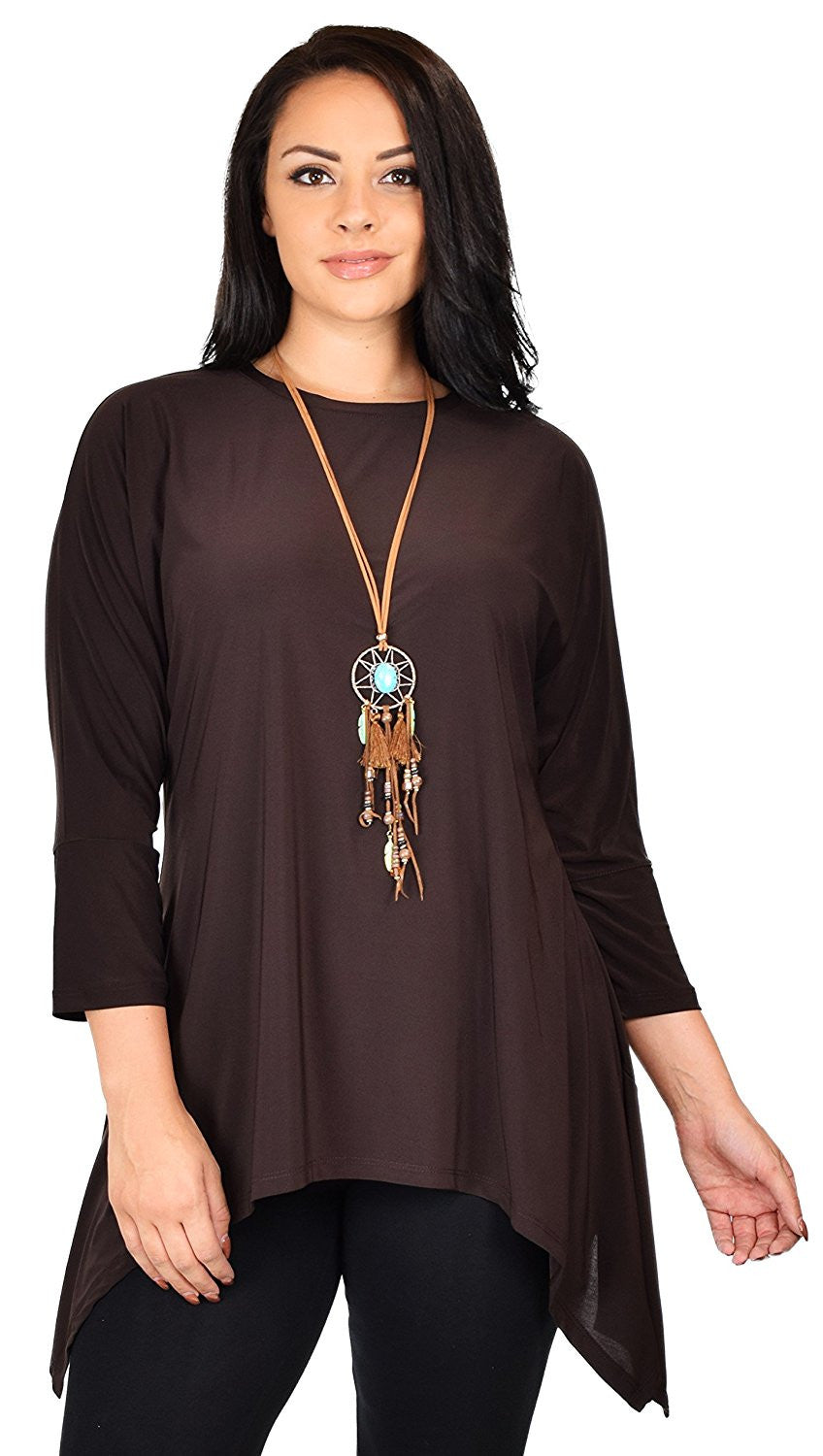 Summer Asymmetrical Fishtail Swing Tunic Shirt Top
