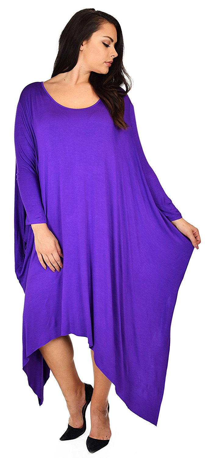 Plus Size Tunic Dress, Asymmetrical Tunic Dress, Comfortable Long Tunic Dress