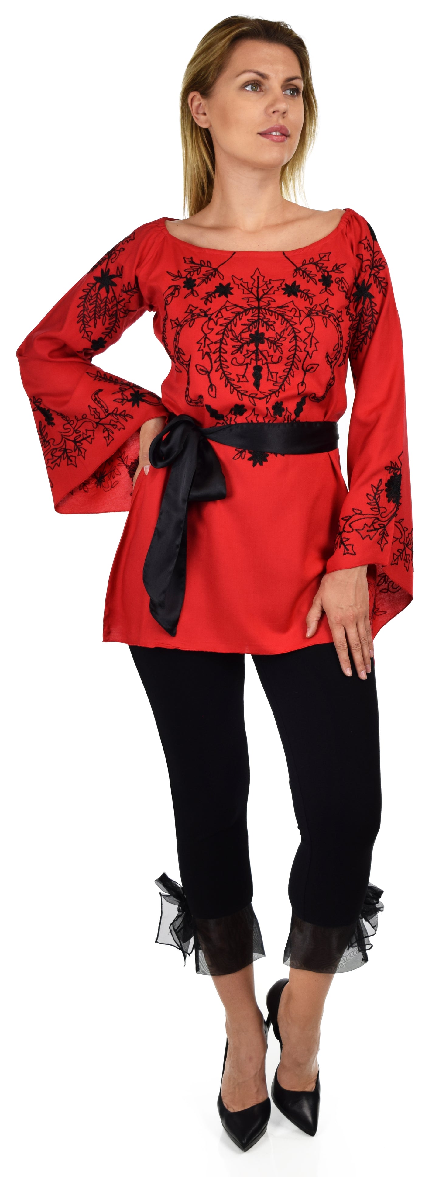 Aristocratic Embroidered Tunic, Off shoulder Tunic, Embroidered Blouse, Peasant blouse, Boho Top, Hip Hop Tunic.