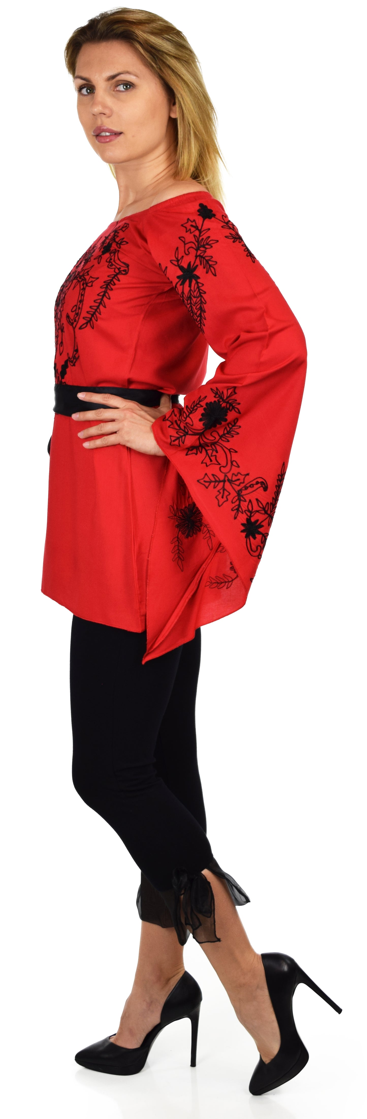 Aristocratic Embroidered Tunic, Off shoulder Tunic, Embroidered Blouse, Peasant blouse, Boho Top, Hip Hop Tunic.