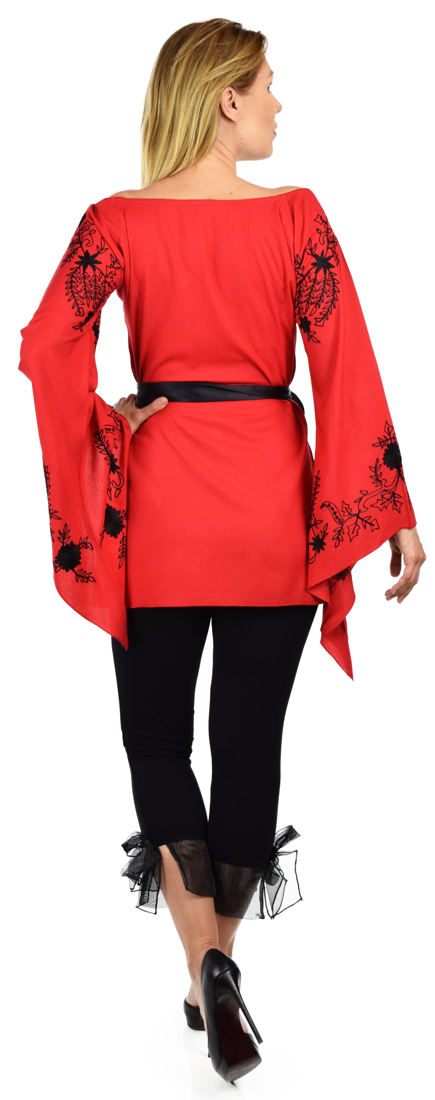 Aristocratic Embroidered Tunic, Off shoulder Tunic, Embroidered Blouse, Peasant blouse, Boho Top, Hip Hop Tunic.