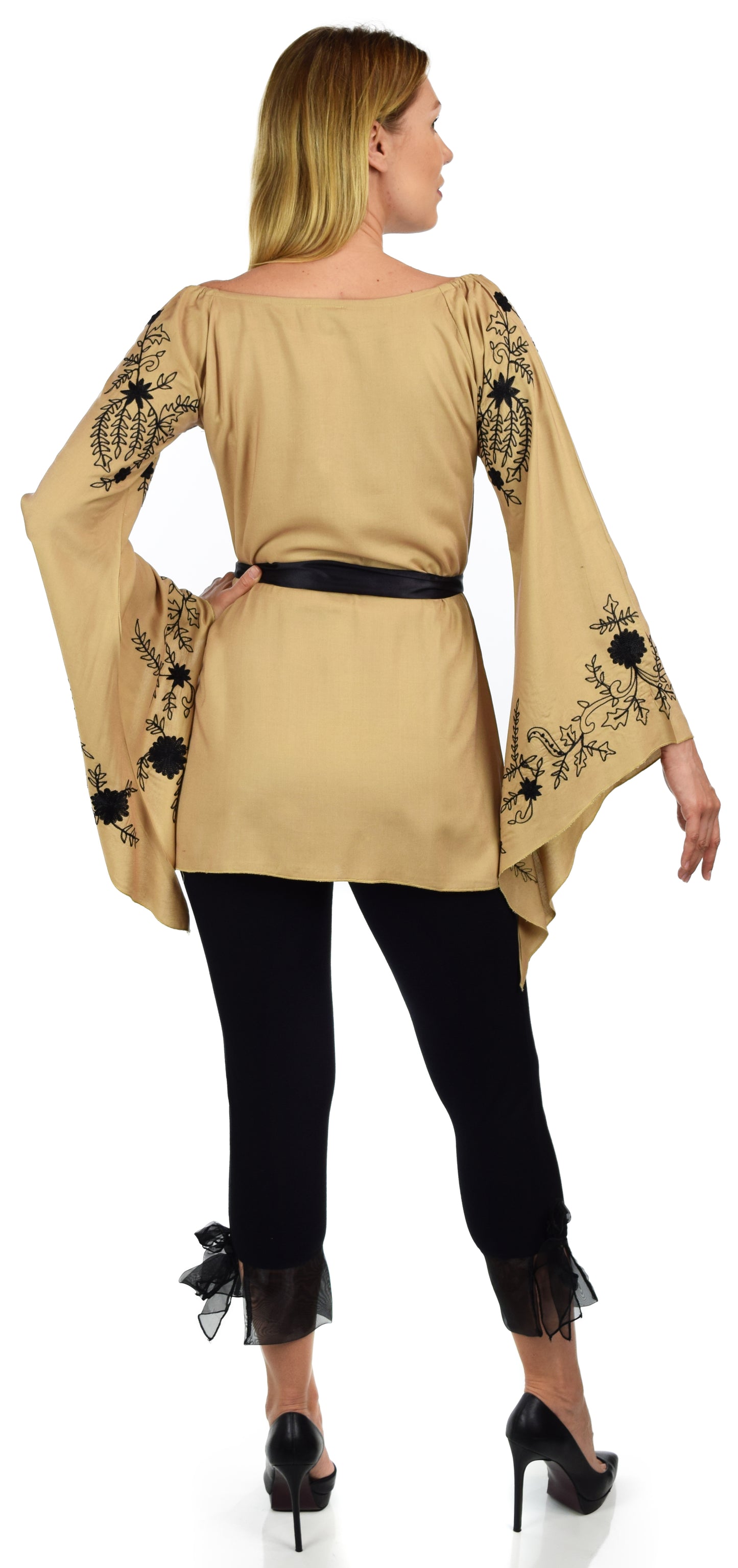 Aristocratic Embroidered Tunic, Off shoulder Tunic, Embroidered Blouse, Peasant blouse, Boho Top, Hip Hop Tunic.